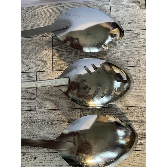 Vintage Kitchen Utensil Androck Spoon Ladle Green Orange Plastic Handles - Picture 7 of 7